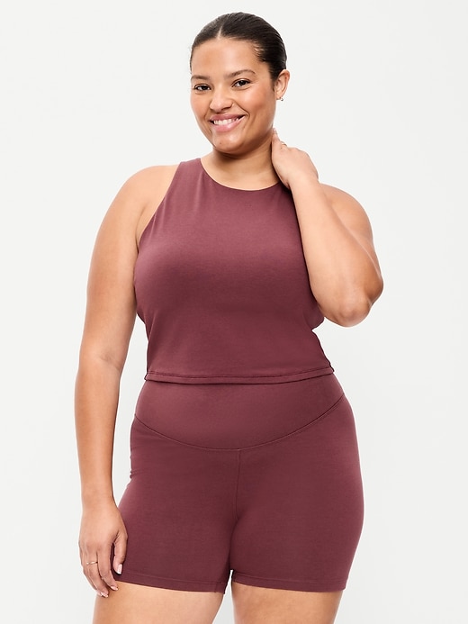 Image number 7 showing, Medium Support PowerSoft High-Neck Racerback Sports Bra