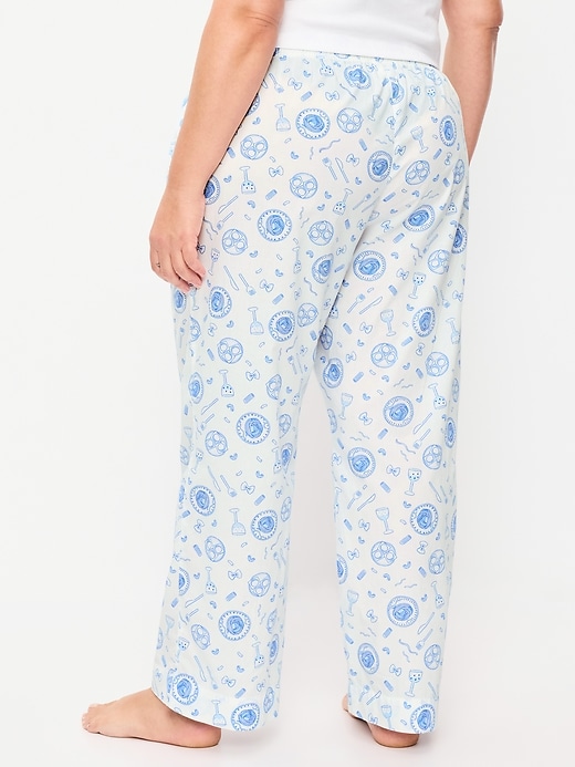 L'image numéro 8 présente Pantalon de pyjama à taille haute en popeline