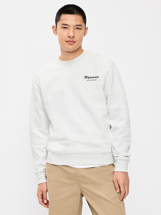 Image number 1 showing, Oversized Graphic Crew-Neck Sweatshirt