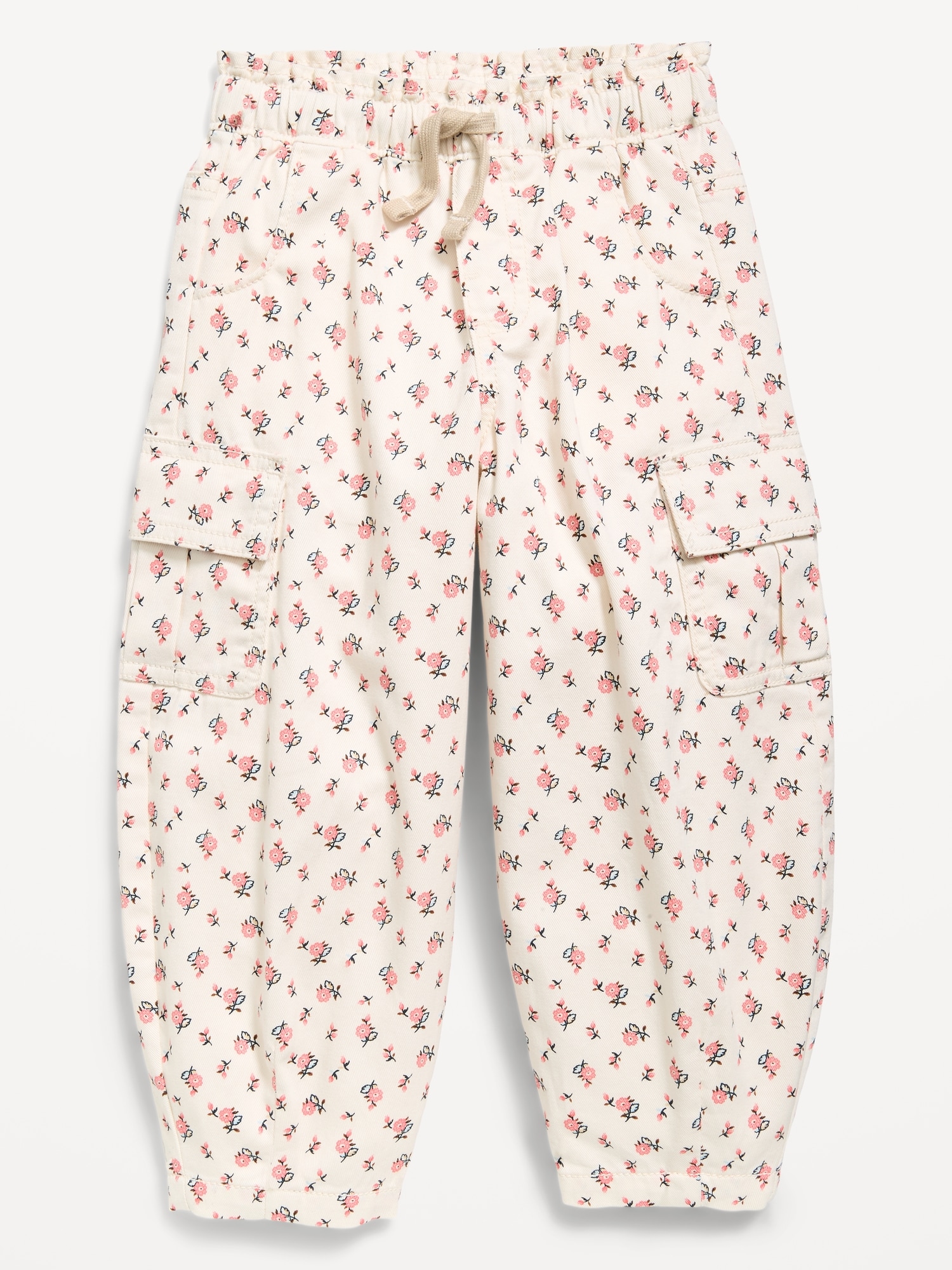 Pull-On Barrel-Leg Cargo Pants for Toddler Girls