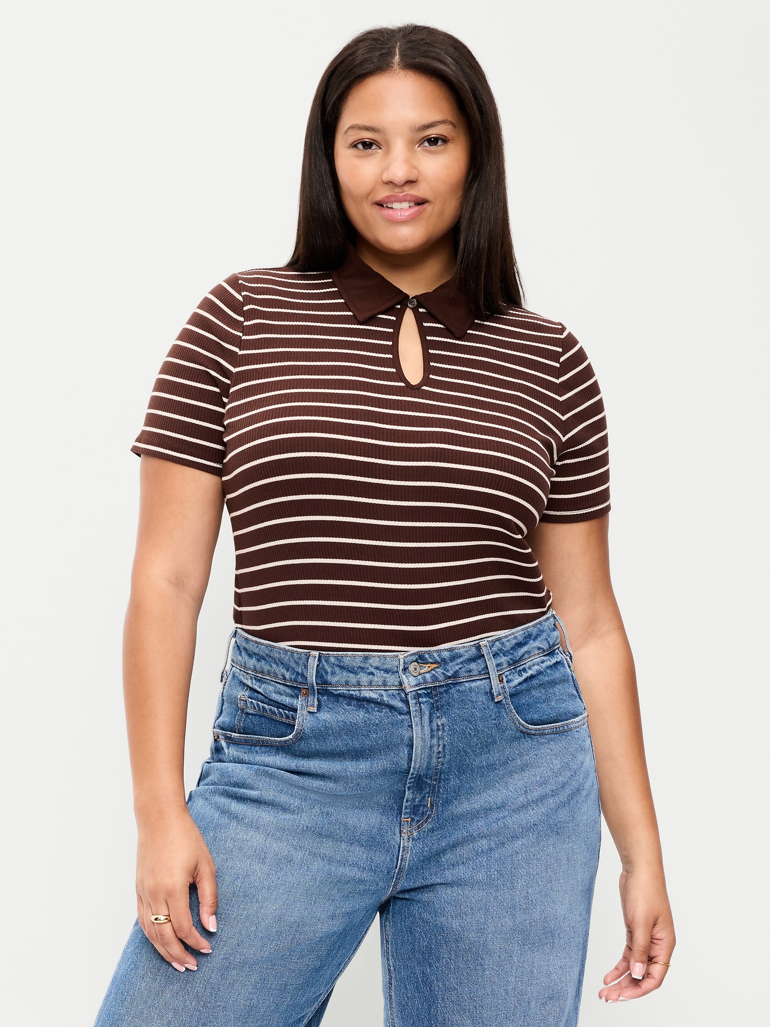 Keyhole Polo Top