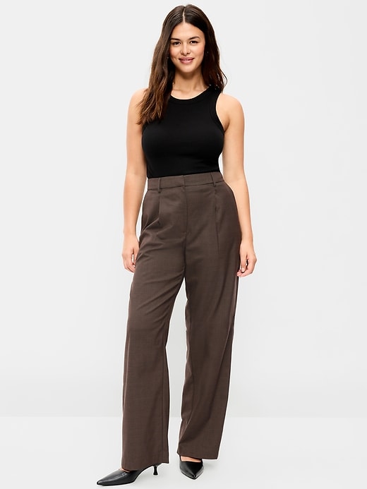 Image number 6 showing, High-Waisted Taylor Trouser Wide-Leg Pants