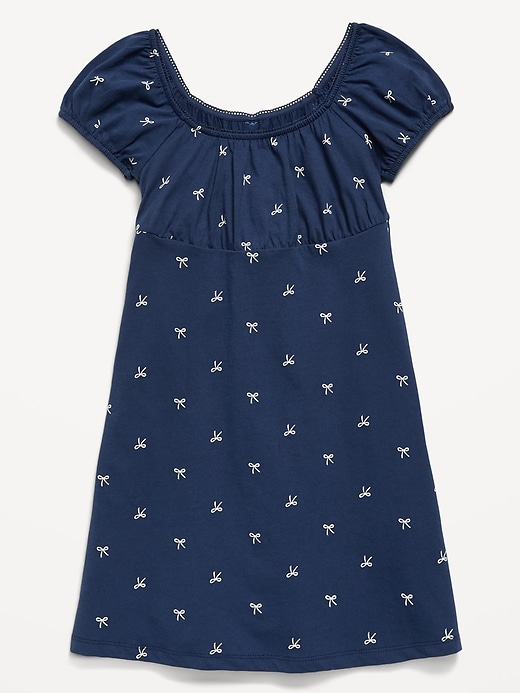Image number 1 showing, Printed Fit and Flare Dress for Girls