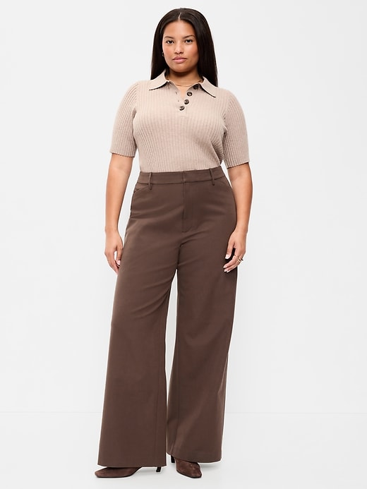 L'image numéro 8 présente Pantalon Pixie à jambe ultra-large à taille haute