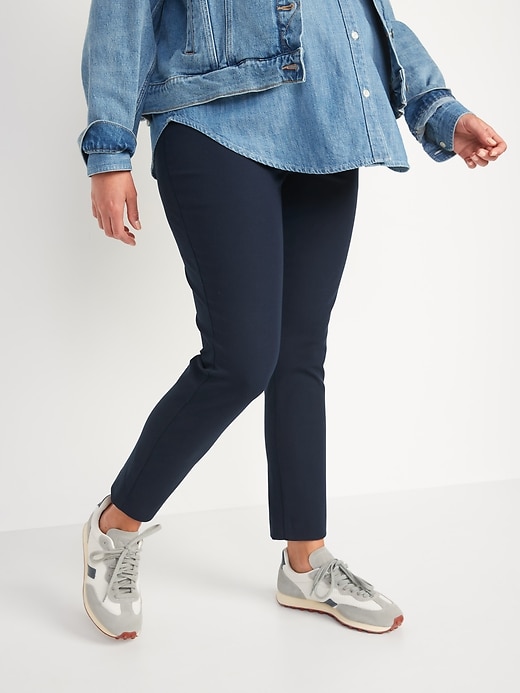 L'image numéro 1 présente Pantalon de maternité Pixie à panneau intégral, longueur cheville