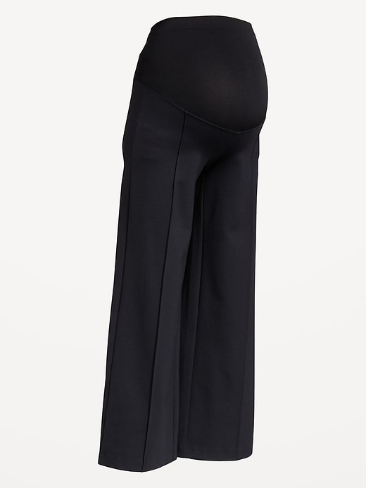 Image number 2 showing, Maternity Full-Panel Stevie Wide-Leg Pants