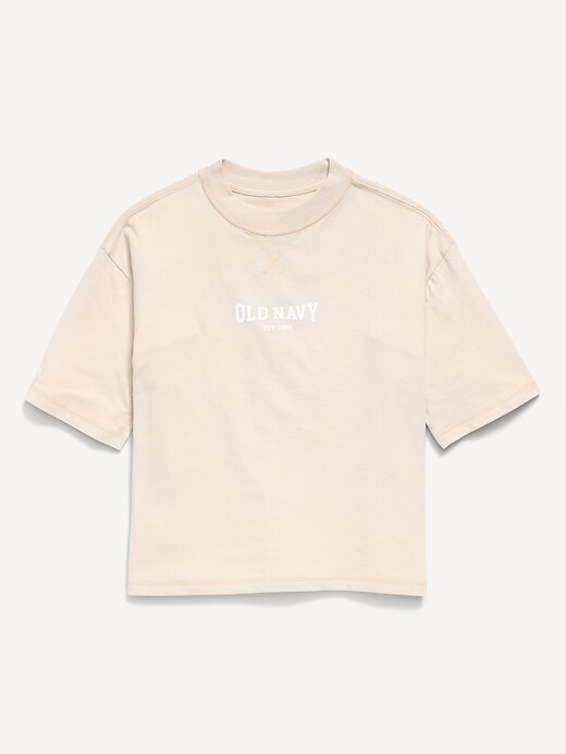 Image number 1 showing, Short-Sleeve Boxy Logo Graphic T-Shirt for Boys