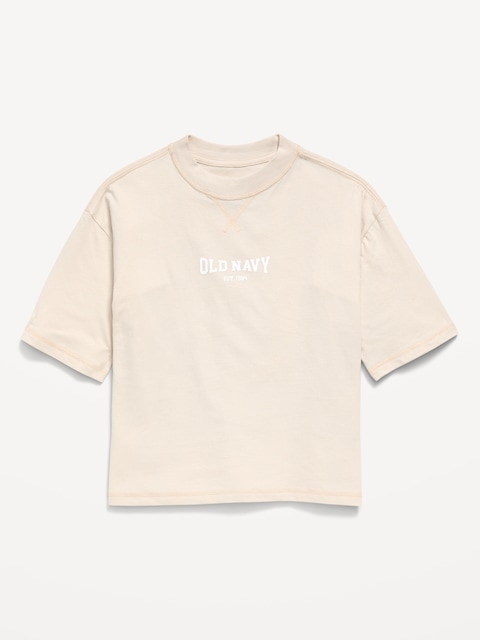 Short-Sleeve Boxy Logo Graphic T-Shirt for Boys
