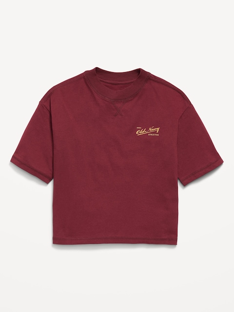 Short-Sleeve Boxy Logo Graphic T-Shirt for Boys