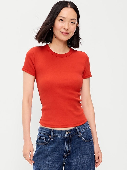 Image number 1 showing, Snug Crop T-Shirt