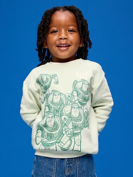 Image number 1 showing, Old Navy x Pixar Toy Story Oversized Graphic Sweatshirt for Toddler Boys