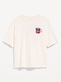 Image number 1 showing, Crew-Neck Cropped Graphic T-Shirt