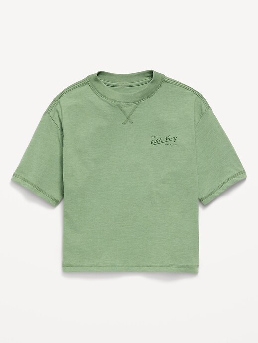 Image number 1 showing, Short-Sleeve Boxy Logo Graphic T-Shirt for Boys
