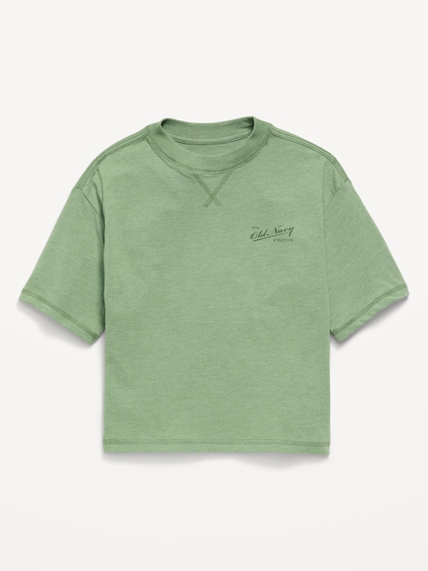 Short-Sleeve Boxy Logo Graphic T-Shirt for Boys