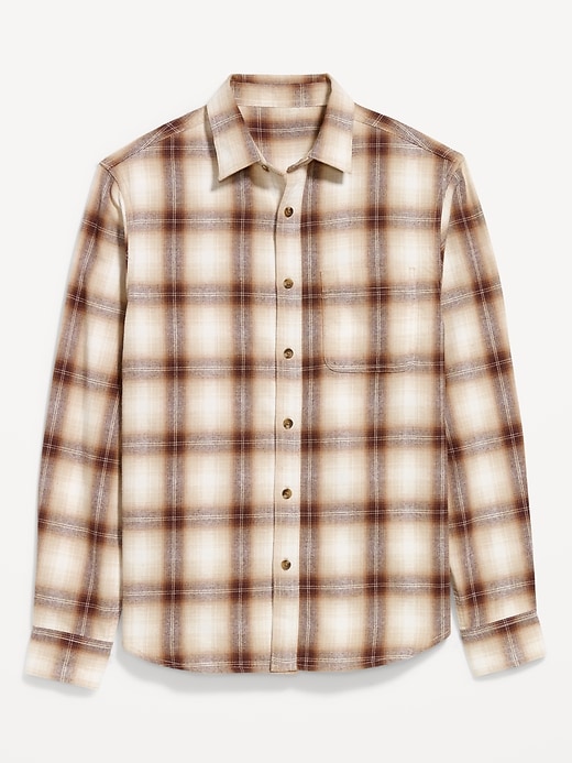 Image number 4 showing, Relaxed Long-Sleeve Plaid Flannel Pocket Shirt