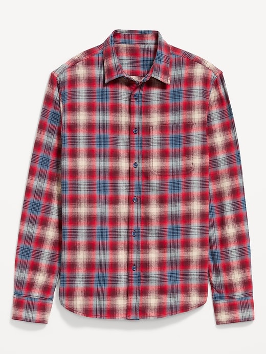 Image number 4 showing, Relaxed Long-Sleeve Plaid Flannel Pocket Shirt