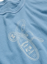 Image number 2 showing, Crew-Neck Cropped Graphic T-Shirt