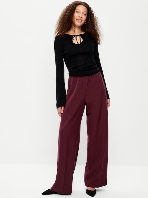 High-Waisted Wide-Leg Trouser