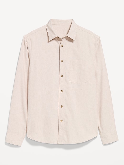 Image number 4 showing, Relaxed Long-Sleeve Flannel Pocket Shirt