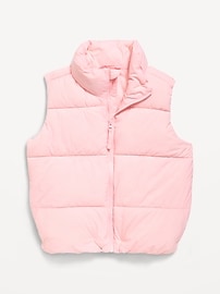 Image number 1 showing, Water-Resistant Quilted Puffer Vest for Girls