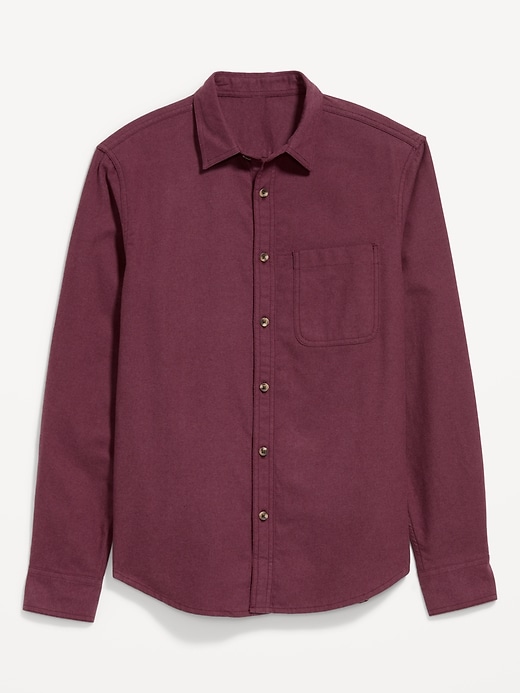 Image number 1 showing, Relaxed Long-Sleeve Flannel Pocket Shirt