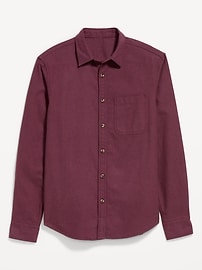 Image number 1 showing, Relaxed Long-Sleeve Flannel Pocket Shirt