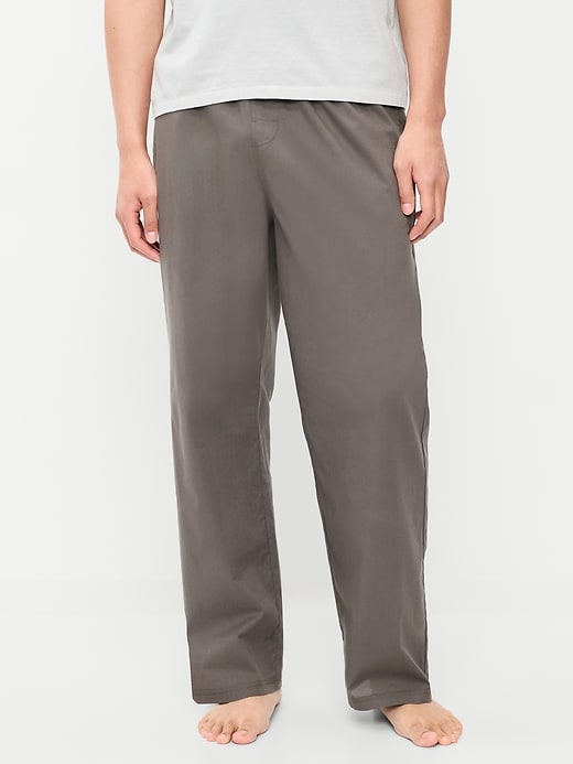 L'image numéro 1 présente Pantalon de pyjama en popeline à taille élastique.