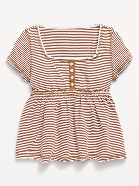 HAUT HENLEY À MANCHES COURTES POUR FILLE