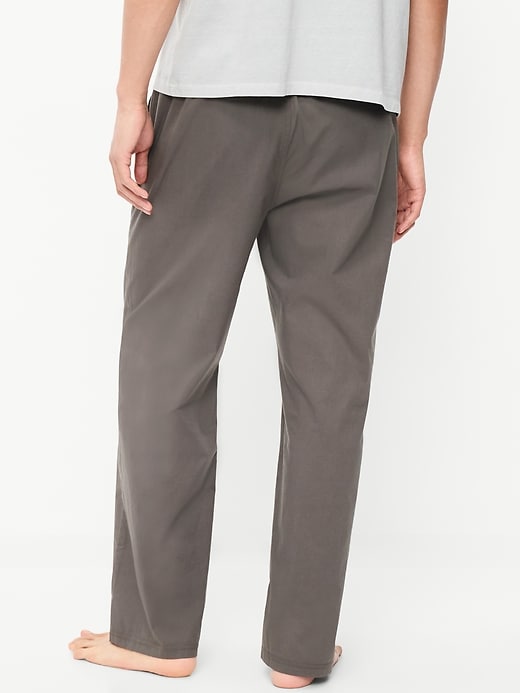 L'image numéro 2 présente Pantalon de pyjama en popeline à taille élastique.