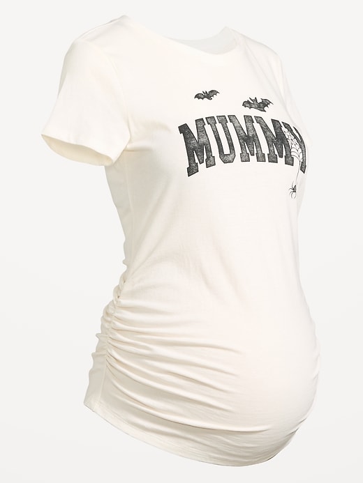 L'image numéro 2 présente T-shirt de Maternité froncé sur les côtés à imprimé