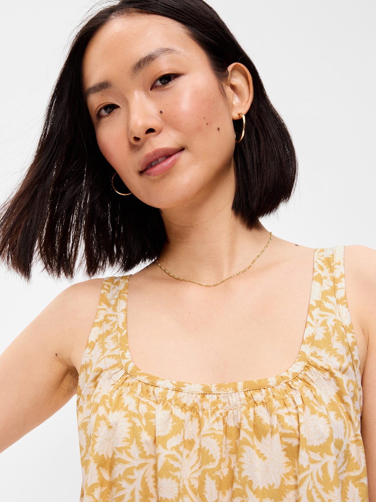 Drop-Waist Swing Mini Dress