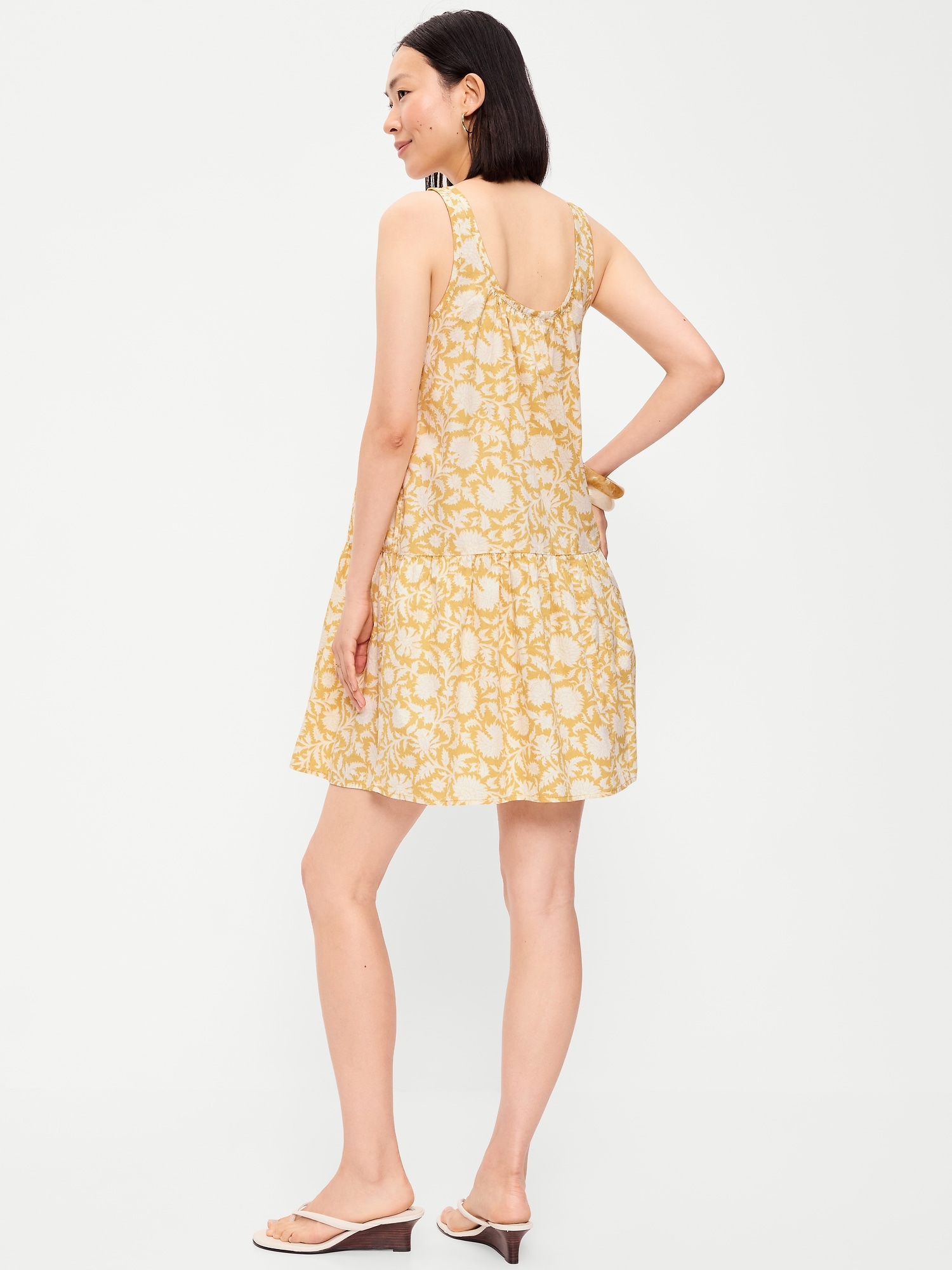 Drop-Waist Swing Mini Dress