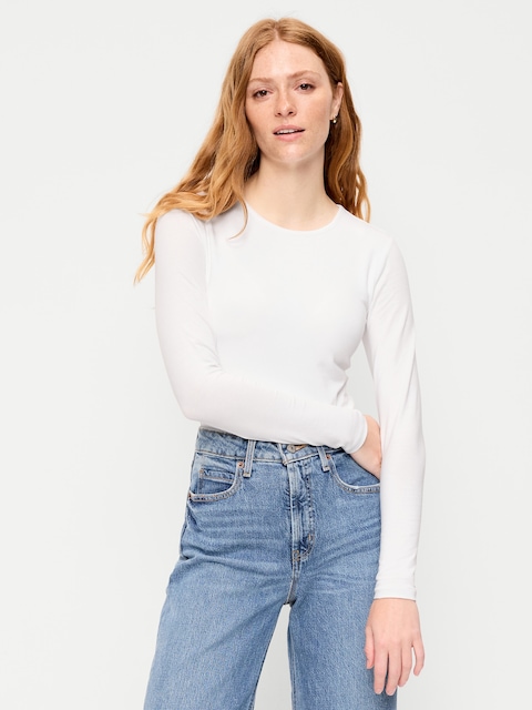 Long-Sleeve Crew-Neck Bodysuit