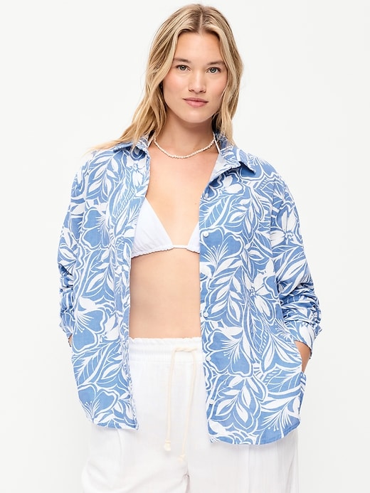 Image number 5 showing, Open-Back Button-Down Shirt