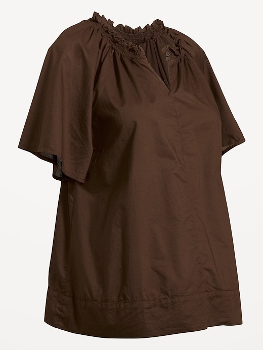 Image number 2 showing, Maternity Ruffle-Collar Popover Top