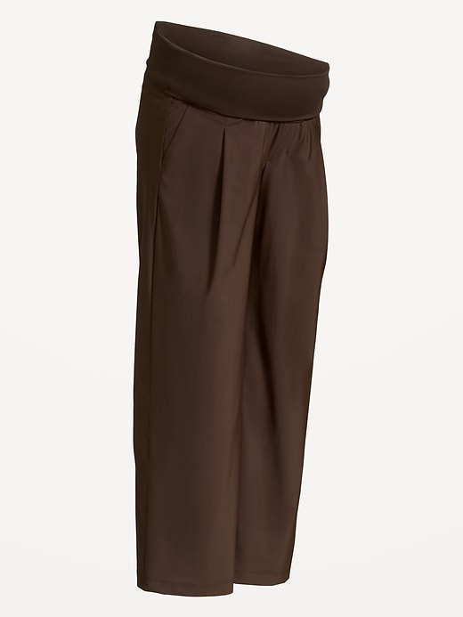 L'image numéro 1 présente Pantalon de tailleur Tech Élégant à taille rabattable de Maternité