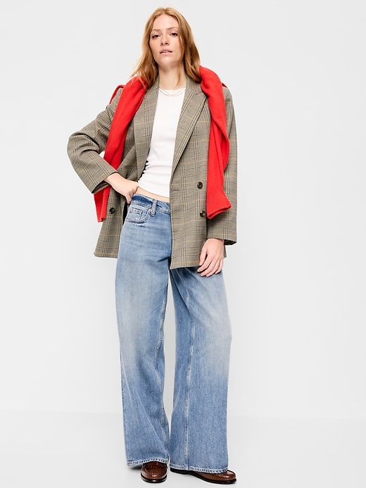 Image number 3 showing, Oversized Twill Double-Breasted Blazer