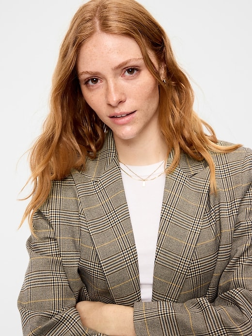 Image number 4 showing, Oversized Twill Double-Breasted Blazer