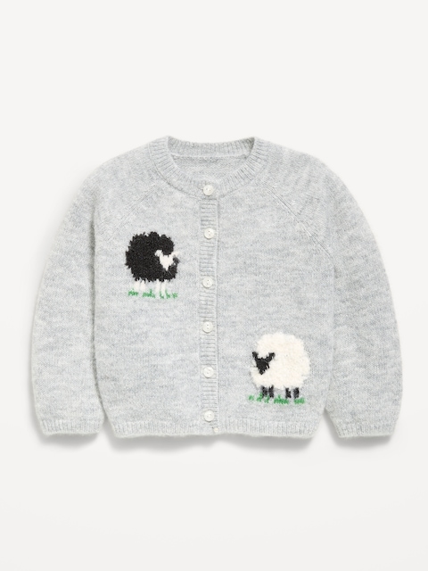 Graphic Cardigan Sweater for Toddler Girls