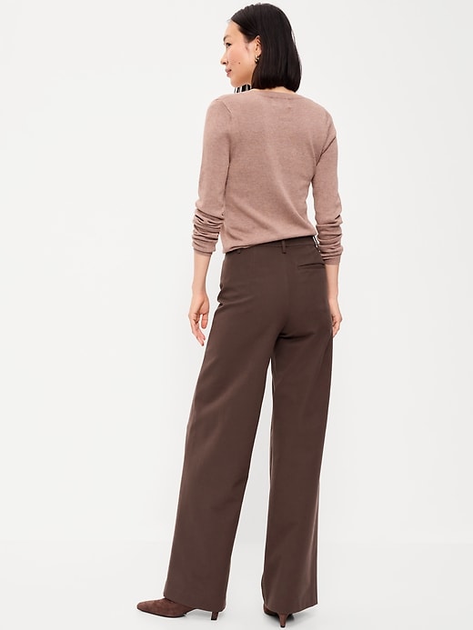 L'image numéro 3 présente Pantalon Pixie à jambe ultra-large à taille haute