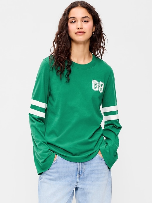 L'image numéro 1 présente T-shirt passe-partout à imprimé à manches longues