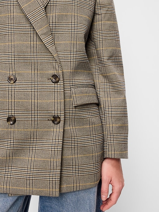 Image number 5 showing, Oversized Twill Double-Breasted Blazer