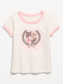 Image number 1 showing, Hello Kitty® Ringer Graphic T-Shirt for Girls