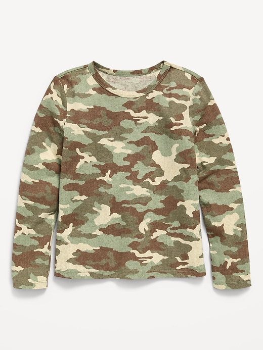 Image number 1 showing, Printed Softest Long-Sleeve T-Shirt for Girls