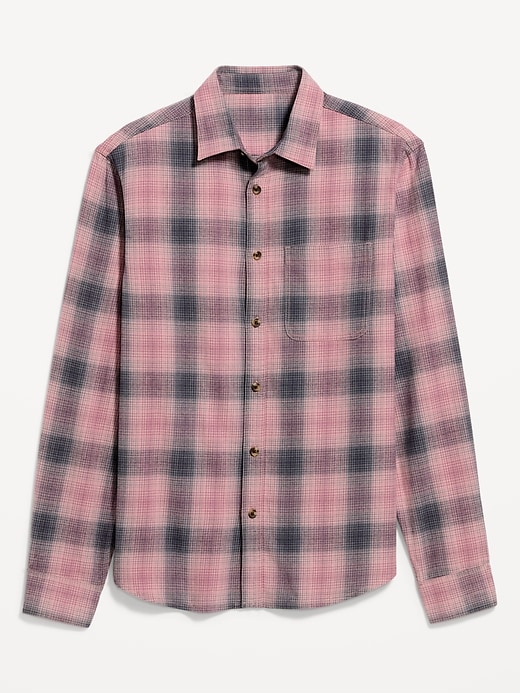 Image number 4 showing, Relaxed Long-Sleeve Plaid Flannel Pocket Shirt