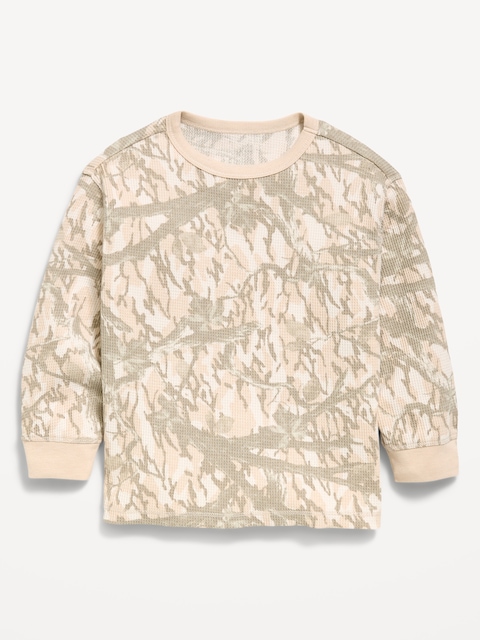T-SHIRT EN TRICOT GAUFRÉ À MANCHES LONGUES POUR TOUT-PETIT