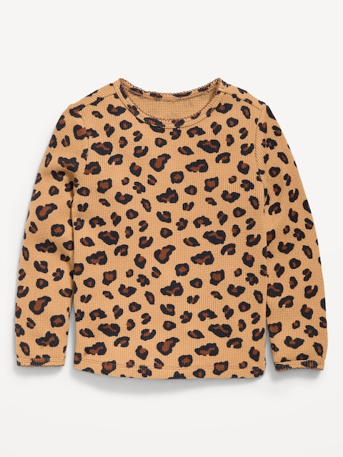 T-SHIRT À MANCHES LONGUES EN TRICOT GAUFRÉ POUR TOUTE-PETITE
