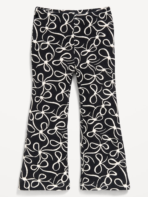 Waffle Knit Flared Leggings for Toddler Girls