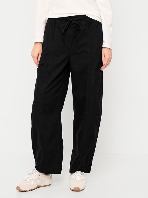 Image number 2 showing, Mid-Rise Pull-On Utility Pants