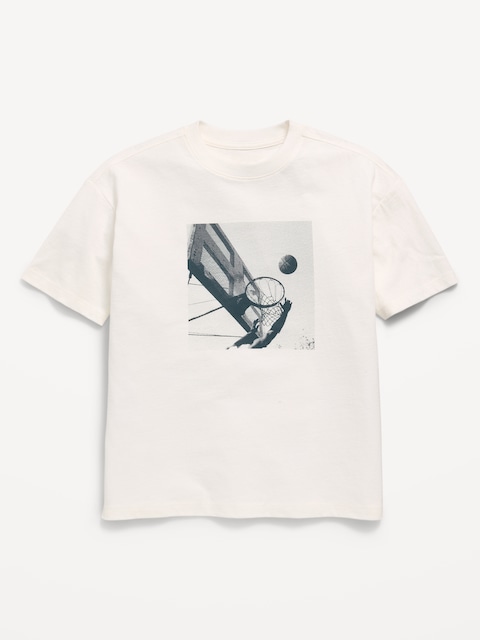 Oversized Short-Sleeve Graphic T-Shirt for Boys